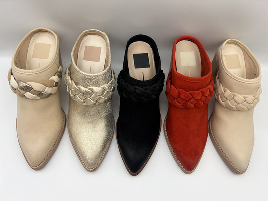 Tallone a 2 pollici chiuso di Toe Dress Shoes delle donne di ROSH con la cinghia tessuta