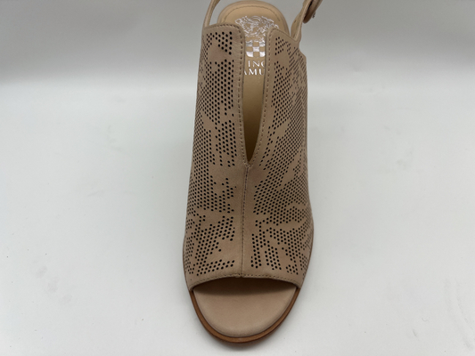 Brown/scarpe di pelle scamosciato beige apre i sandali di Toe Round Toe Stiletto Heel