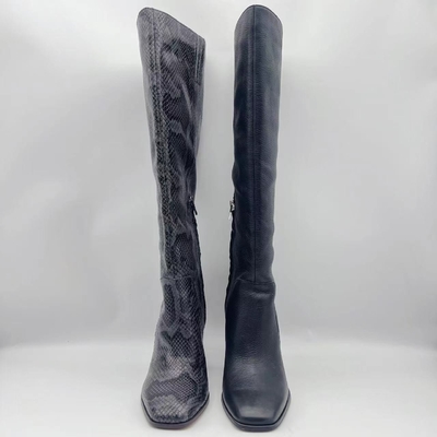 Il giro Toe Ankle Boots High Heel delle donne di lusso con la cucitura morbida del ricamo