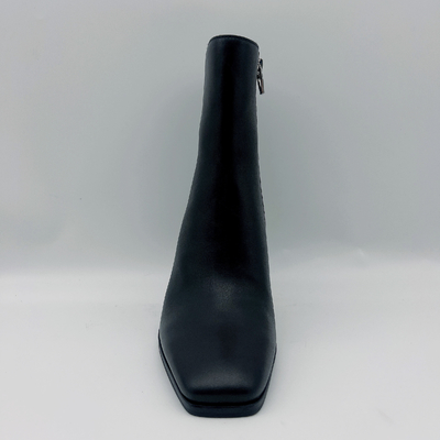 Il vestito di cuoio delle donne impermeabili inizializza il quadrato nero casuale Toe Ankle Boots