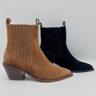 Gli stivali di cuoio del vestito delle donne portatili hanno indicato Toe Casual Shoes Unique