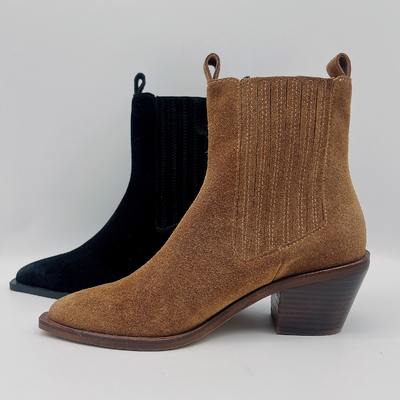 Gli stivali di cuoio del vestito delle donne portatili hanno indicato Toe Casual Shoes Unique