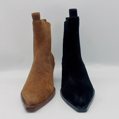 Gli stivali di cuoio del vestito delle donne portatili hanno indicato Toe Casual Shoes Unique