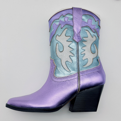 #6 - il vestito di cuoio delle donne #11 inizializza lo SGS di Toe Ankle Boots indicato signore porpora
