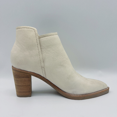 Gli stivali di cuoio genuini della caviglia delle donne hanno indicato Toe Ankle Boots Chunky Heel