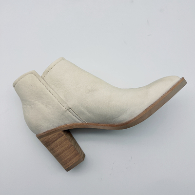 Gli stivali di cuoio genuini della caviglia delle donne hanno indicato Toe Ankle Boots Chunky Heel