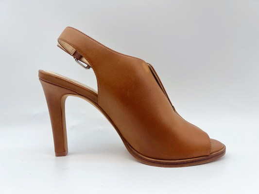 Sandali #6 - SGS di Tan High Heel Open Toe dei sandali delle donne di cuoio genuine #11