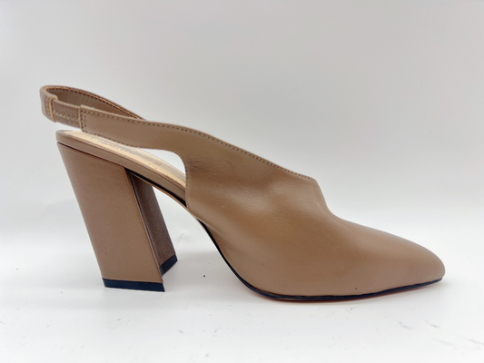 Sandali alla moda dei tacchi alti di Lt Tan Ladies Soft Leather Sandals 5cm a 10 pollici