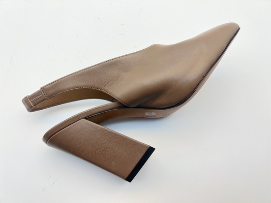 Sandali alla moda dei tacchi alti di Lt Tan Ladies Soft Leather Sandals 5cm a 10 pollici