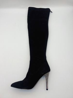 Tomaia aguzza nera del tessuto elastico di Toe Ankle Boots With Soft delle donne dello SGS