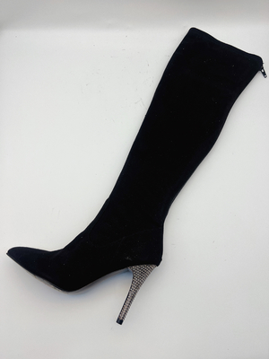 Tomaia aguzza nera del tessuto elastico di Toe Ankle Boots With Soft delle donne dello SGS