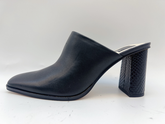 Quadrato nero di cuoio molle Toe Pump Shoes di Nappa delle scarpe superiori di un pezzo