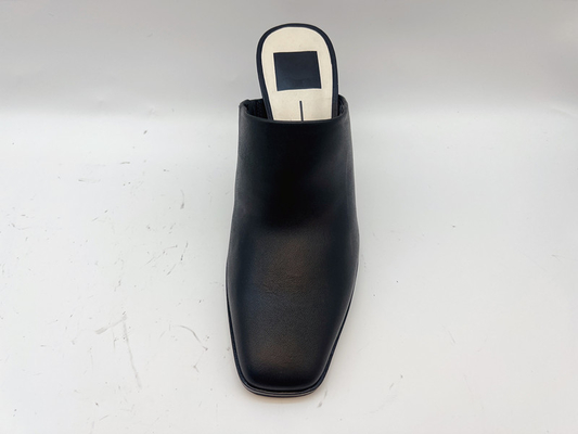 Quadrato nero di cuoio molle Toe Pump Shoes di Nappa delle scarpe superiori di un pezzo