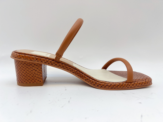 Signore Toe Slippers Comfortable aperto di Brown 2cm le pantofole di una cinghia con la stampa di Croco