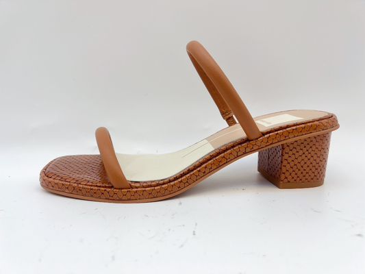 Signore Toe Slippers Comfortable aperto di Brown 2cm le pantofole di una cinghia con la stampa di Croco