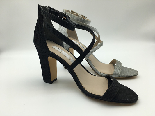 Sandali aperti di cuoio della cinghia di S dello SGS Toe Sandals Women ' singoli con la chiusura lampo di nylon di YKK