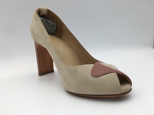 OEM del ODM di cuoio delle scarpe di vestito delle donne della pelle scamosciata con il pigolio Toe Heels