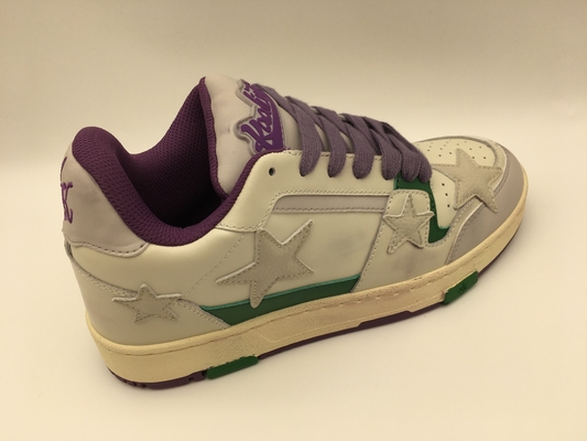 La mucca molle beige riveste di pelle lo slittamento superiore ROHS delle scarpe di tennis non ha approvato