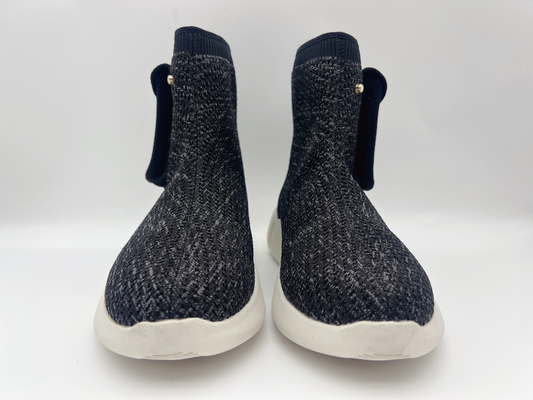 La marina resistente delle scarpe di lavoro dello slittamento nero delle donne mescola comodo