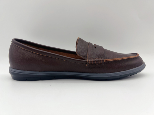Scarpe di lavoro resistenti di slittamento comodo delicatamente due fannulloni di Tone Leather Ladies Flat Leather