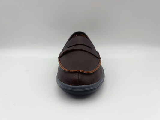 Scarpe di lavoro resistenti di slittamento comodo delicatamente due fannulloni di Tone Leather Ladies Flat Leather