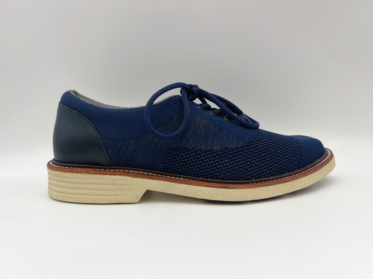 La morbidezza due Tone Leather Lace Up Work calza Brown delle donne con un'unità Outsole di gomma