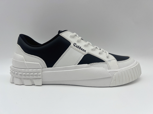 Signore d'escursione di cuoio bianche e nere delle scarpe con solo ROHS di gomma resistente all'uso