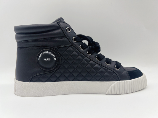 Signore superiori di cuoio genuine delle scarpe di sport atletici alte nere con la chiusura lampo del metallo di Ykk