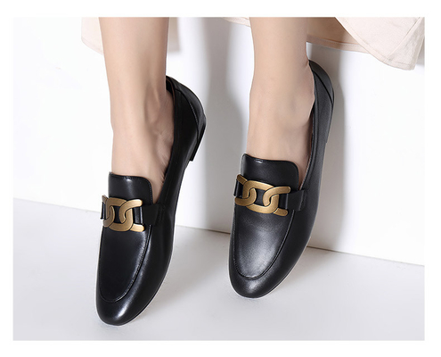 Scarpe di cuoio della mucca alla moda durevole delle scarpe dello svago delle donne dello SGS