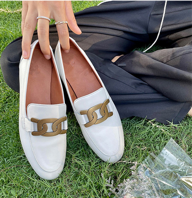 Scarpe di cuoio della mucca alla moda durevole delle scarpe dello svago delle donne dello SGS