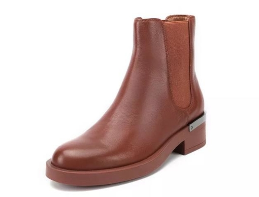 Stivali di cuoio su misura Brown di Logo And Sizes Breathable Women brevi ed il nero