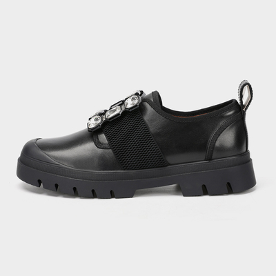 Piatto nero per le donne Nuovi stili Scarpa da donna da ufficio, Scarpa piatta Mary Jane casual