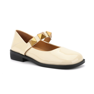 Scarpe di cuoio piatte da donna antiscivolo, scarpe Mary Jane da donna belle da donna