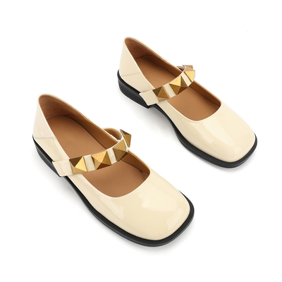 Scarpe di cuoio piatte da donna antiscivolo, scarpe Mary Jane da donna belle da donna