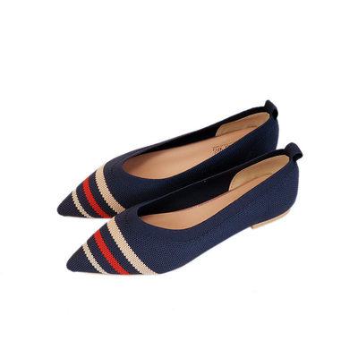 3d ha tricottato lo stile moderno piano delle scarpe di cuoio delle donne di civetta alla moda