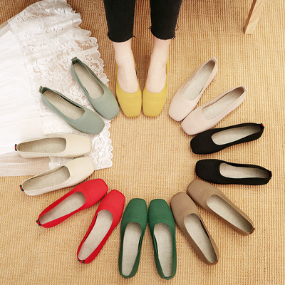 Tricottato rotondo signora Flats Shoes dei fannulloni di tutte le donne della partita della testa a fondo piatto quotidiano