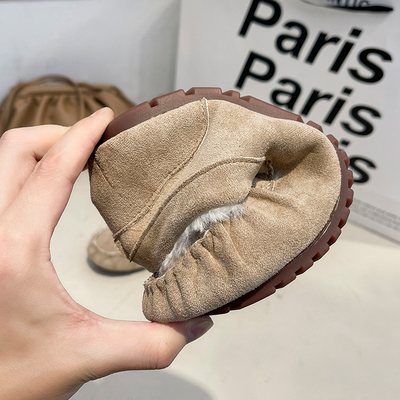 Tallone basso caldo intorno alle scarpe di punto di Toe Velvet Cotton Plush One per il pendolare