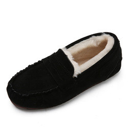 Tallone basso caldo intorno alle scarpe di punto di Toe Velvet Cotton Plush One per il pendolare