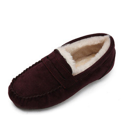 Tallone basso caldo intorno alle scarpe di punto di Toe Velvet Cotton Plush One per il pendolare