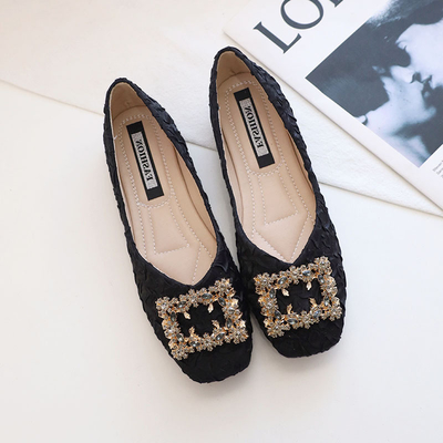 Scarpe molli primavera e Autumn Flat Bottomed del fermaglio del quadrato di Soled di stile leggiadramente