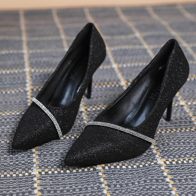 Affare di lusso brillante Lager Size Ladies Summer Wedding del cristallo di rocca delle scarpe dei tacchi alti