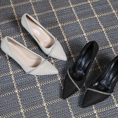 Affare di lusso brillante Lager Size Ladies Summer Wedding del cristallo di rocca delle scarpe dei tacchi alti