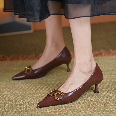 Bocca bassa aguzza di Toe Non Slip High Heels di modo casuale delle signore dell'ufficio di affari