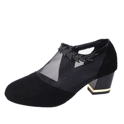 Piattaforma spessa resistente all'uso del cuneo del tallone di slittamento di Gauze Sexy Ladies Sandals Anti