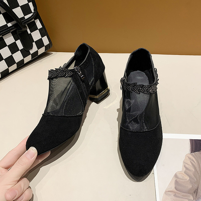 Piattaforma spessa resistente all'uso del cuneo del tallone di slittamento di Gauze Sexy Ladies Sandals Anti