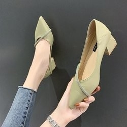 La primavera elegante dell'ufficio ha indicato Single Ladies che il cuoio casuale calza il tallone quadrato di 4cm
