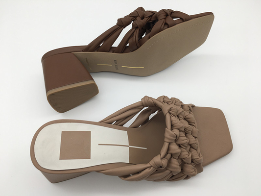 Sandali casuali delle signore di modo di Chunky Platform Sandals Brown Beige delle donne del ODM