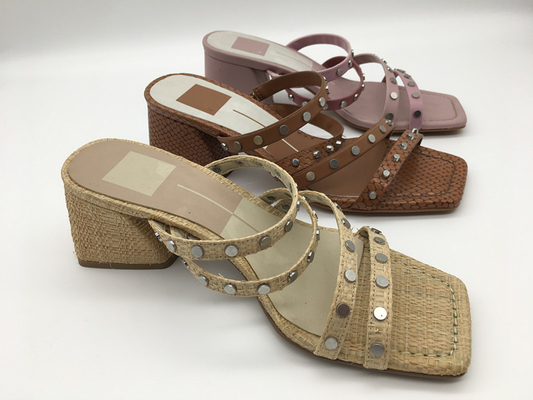 #6 - #11 estate Chunky Heel Sandals/Tan Ladies Peep Toe Sandals