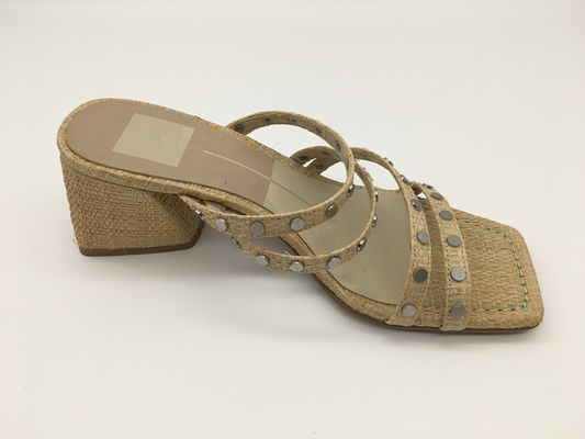 #6 - #11 estate Chunky Heel Sandals/Tan Ladies Peep Toe Sandals
