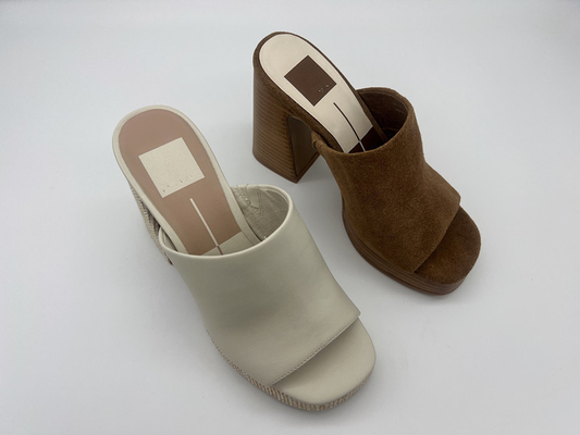 ODM di cuoio Brown Toe Heel Sandals aperto delle scarpe di vestito delle donne comode
